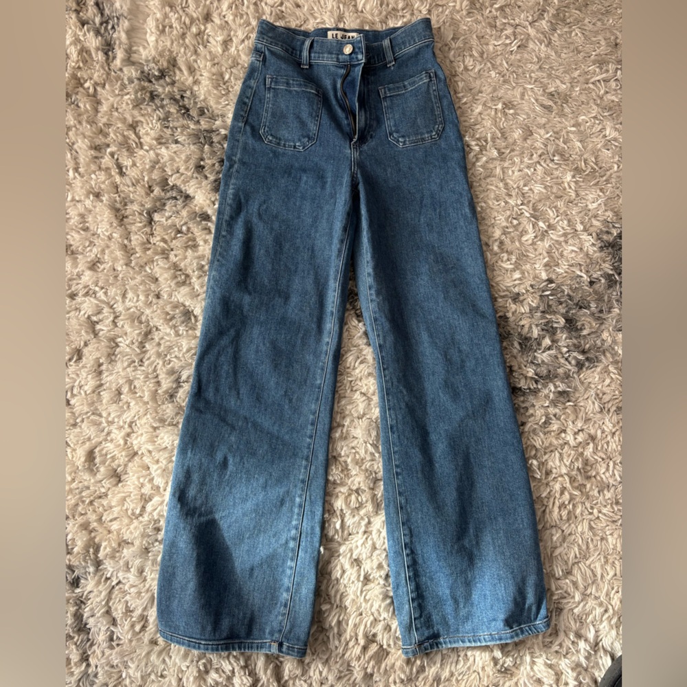 LEI Women's Wide-Leg Jeans in Deep Blue